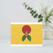 Rasta Kleuren Abstracte Art Print Briefkaart (Staand voorkant)