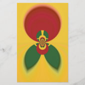 Rasta Kleuren Abstracte Art Print Briefpapier (Voorkant)