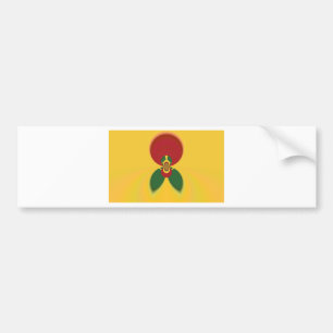 Rasta Kleuren Abstracte Art Print Bumpersticker