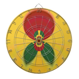 Rasta Kleuren Abstracte Art Print Dartbord