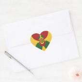 Rasta Kleuren Abstracte Art Print Hart Sticker (Envelop)