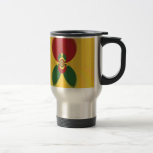 Rasta Kleuren Abstracte Art Print Reisbeker