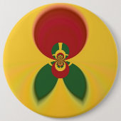 Rasta Kleuren Abstracte Art Print Ronde Button 6,0 Cm (Voorkant)