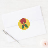 Rasta Kleuren Abstracte Art Print Ronde Sticker (Envelop)