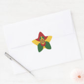 Rasta Kleuren Abstracte Art Print Ster Sticker (Envelop)