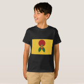 Rasta Kleuren Abstracte Art Print T-shirt (Voorkant volledig)
