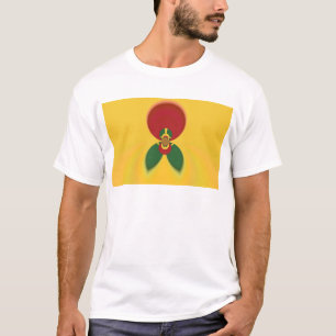 Rasta Kleuren Abstracte Art Print T-shirt