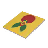 Rasta Kleuren Abstracte Art Print Tegeltje (Zijkant)