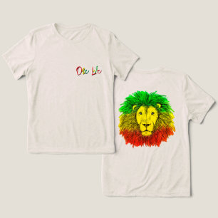 rasta leeuw hoofd rood groen geel Jamaica een lief Tri-Blend Shirt