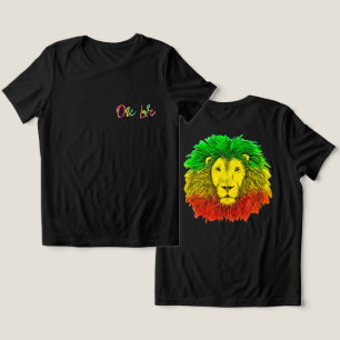rasta leeuw hoofd rood groen geel Jamaica één lief Tri-Blend Shirt