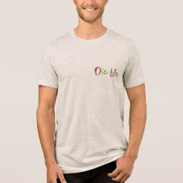 rasta leeuw hoofd rood groen geel Jamaica een lief Tri-Blend Shirt