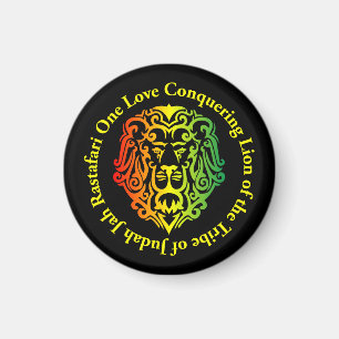 Rasta Leeuw Ronde Koelkastmagneet Magneet