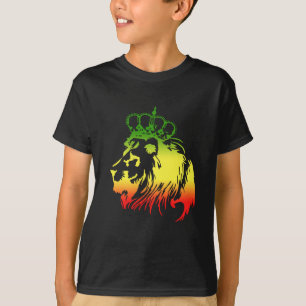 RASTA Leeuw van Juda Rood Goud Groen T-shirt