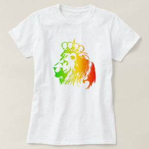 RASTA Leeuw van Juda Rood Goud Groen T-shirt