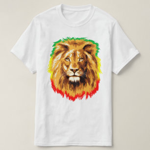 RASTA Leeuw van Juda Rood Goud Groen T-shirt