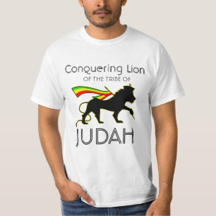 RASTA Leeuw van Juda Rood Goud Groen T-shirt