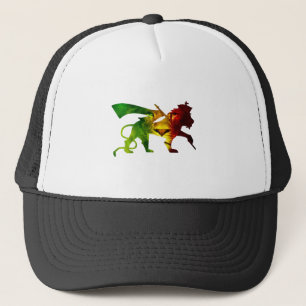 RASTA Leeuw van Juda   Rood Goud Groen Trucker Pet