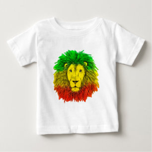 Rasta leeuwenkop rood geel groen tekening Jamaica