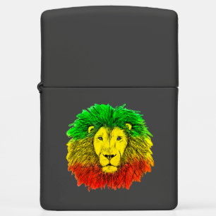 Rasta leeuwenkop rood geel groen tekening Jamaica 