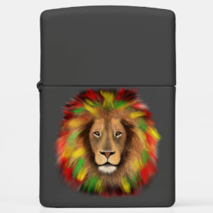 Rasta leeuwenkop rood geel groen tekening Jamaica 