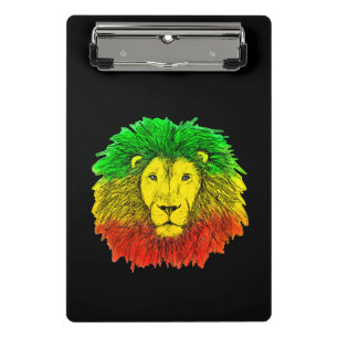 Rasta leeuwenkop rood geel groen tekening Jamaica  Mini Klembord