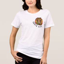 Rasta Life Lion Head Rood Groen Geel Jamaica Real Tri-Blend Shirt