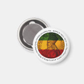 Rasta Lion conquérant de Judah Sa Majesté Magnet (Recto/Verso)
