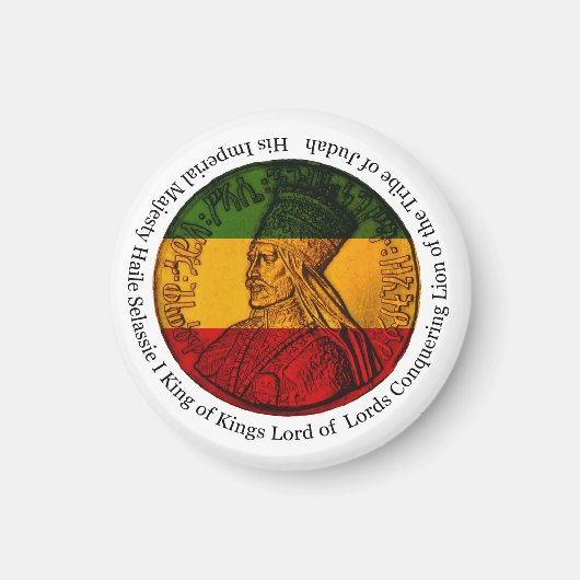 Rasta Lion conquérant de Judah Sa Majesté Magnet (Devant)