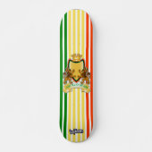Rasta Lion Crest Skateboard (Voorkant)