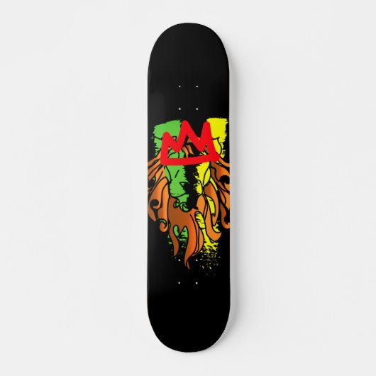 Rasta Lion Crown  Skateboard (Voorkant)