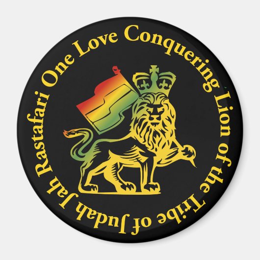 Rasta Lion de Juda Magnet (Devant)