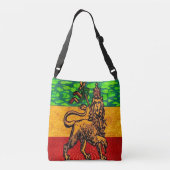 Rasta Lion Judah Flag Crossbody Tas (Achterkant)