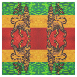 Rasta Lion Judah Flag Stof