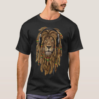 Rasta Lion Judah Jamaica Colors Reggae Dreadloc T-shirt