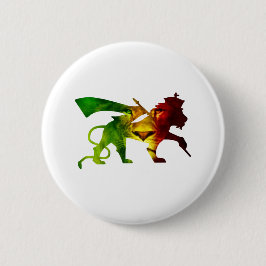 Rasta Lion Judah Ronde Button 5,7 Cm
