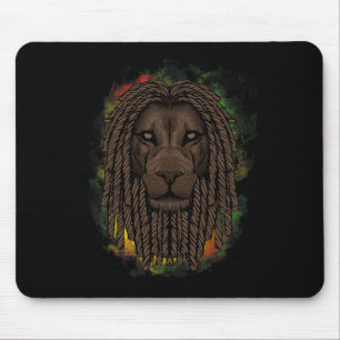Rasta Lion met dreads - Show uw trots en uw Regga Muismat