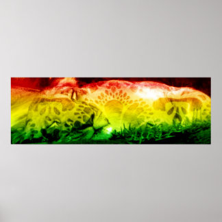 Rasta Lion Poster