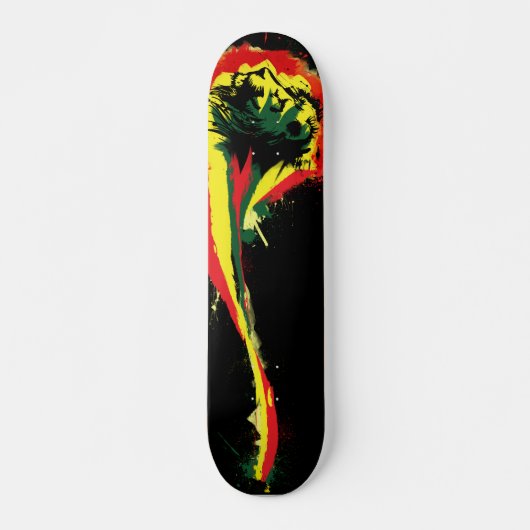 Rasta Lion Skateboard (Voorkant)