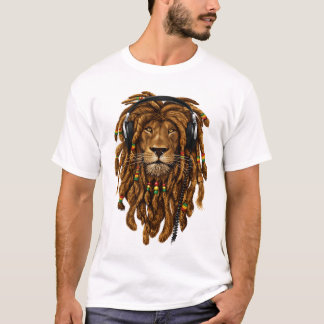 Rasta Lion Vibes – Music King Edition T-Shirt