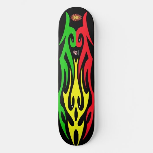 Rasta Lion Zion Skateboard (Voorkant)