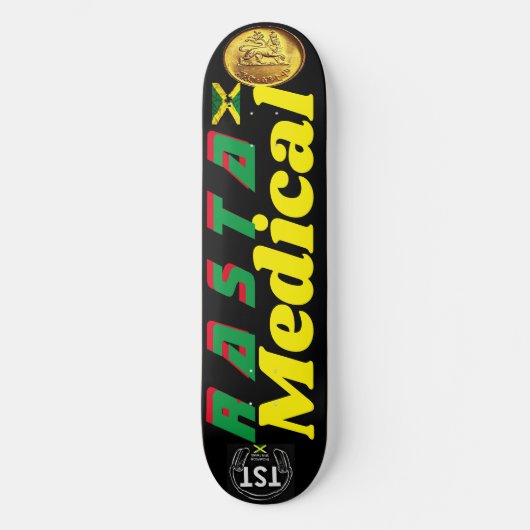 RASTA MEDICAL 8 1/2" Skateboard Deck (Voorkant)