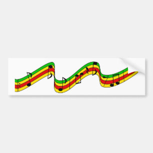 Rasta Music-staf Bumpersticker