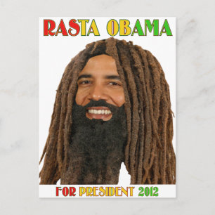 Rasta Obama voor President 2012 Briefkaart