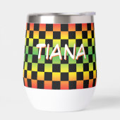 Rasta Ombre rouge jaune vert À damiers Monogramme (Gauche)