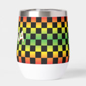 Rasta Ombre rouge jaune vert À damiers Monogramme (Arrière)