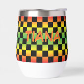 Rasta Ombre rouge jaune vert À damiers Monogramme (Gauche)