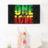 Rasta One Love T-Shirt Briefkaart Koffie Mok Serve Spandoek (Insitu)