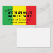 Rasta paie la carte de transfert (Devant / Derrière)