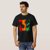 Rasta Palm Beach Vibes Graphic T-Shirt (Devant entier)