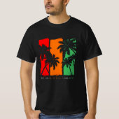 Rasta Palm Beach Vibes Graphic T-Shirt (Devant)